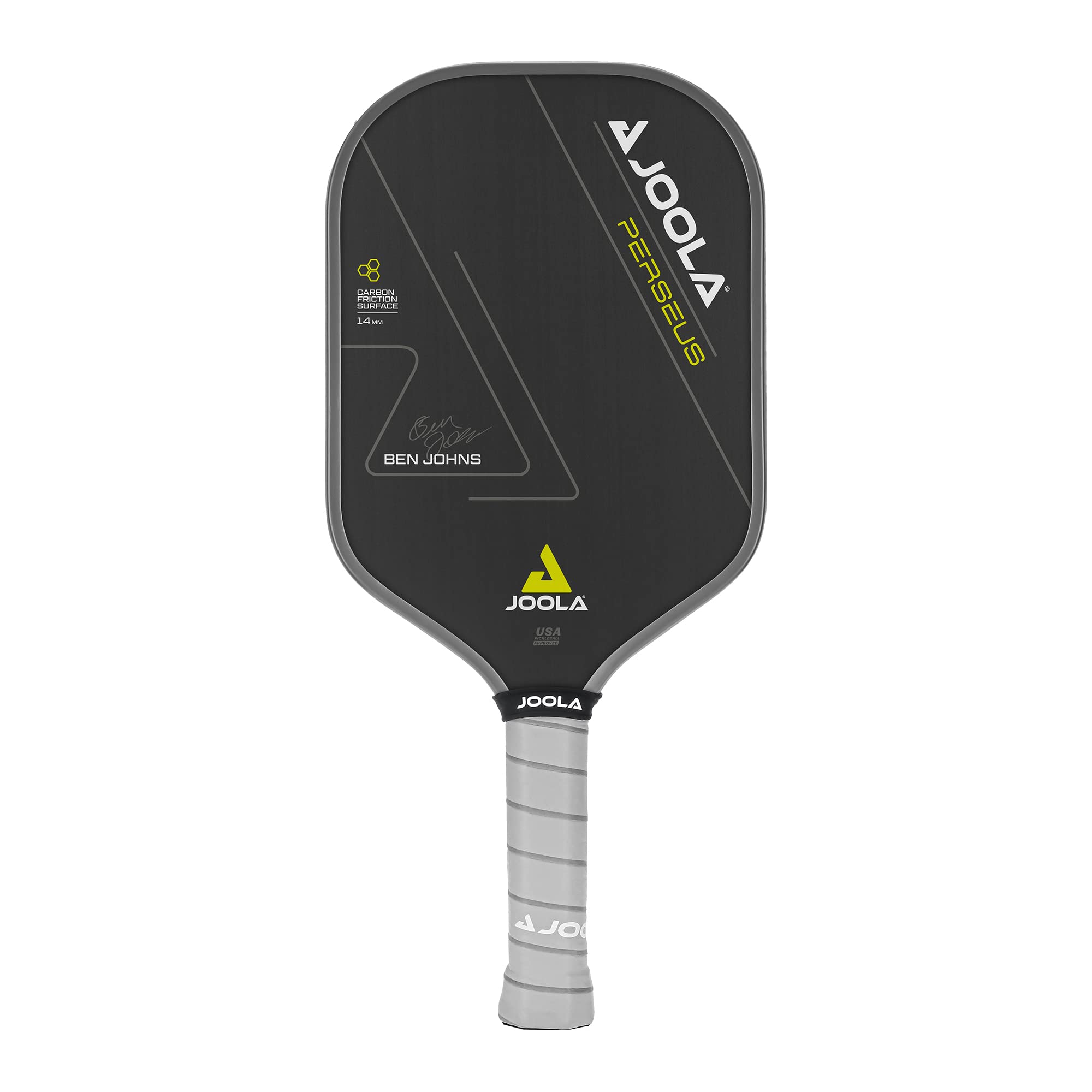 JOOLA Ben Johns Perseus Pickleball Paddle with Charged Surface Technology for Increased Power & Feel - Fully Encased Carbon Fiber Pickleball Paddle w/Larger Sweet Spot - USAPA Approved. 14mm Core