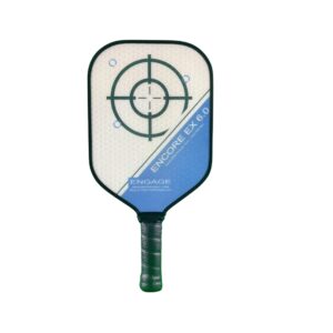 Engage Encore EX 6.0 Pickleball Paddle, Standard Weight 7.9-8.3 oz, Thick Core for Control & Feel, Built for Power & Sweet Spot (Blue, 4 ⅜ inch Grip)