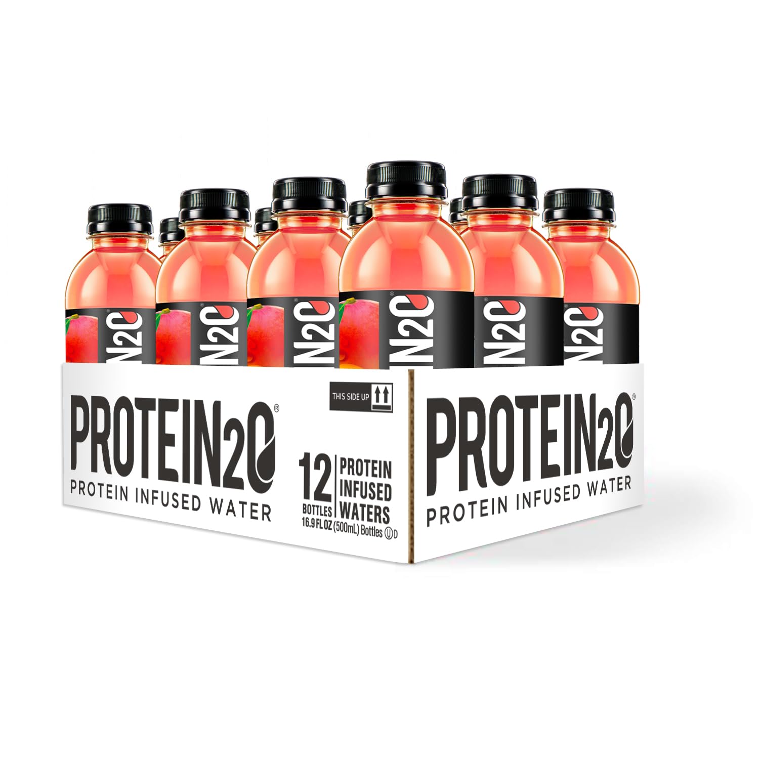 Protein2o 15g Whey Protein Infused Water, Peach Mango, 16.9 Oz Bottle (Pack of 12)