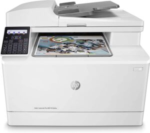 hp color laserjet pro mfp m183fw multifunction wireless printer, scan, copy and fax with built-in fast ethernet, 7kw56a (renewed)