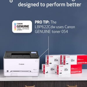 Canon Color imageCLASS LBP622Cdw Wireless Single-Function Laser Printer - Print only - 5-line LCD, 22 ppm, 600 x 600 dpi, 1GB Memory, Auto 2-Sided Printing, 8.5 x 14, USB, Ethernet