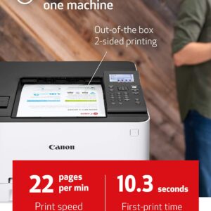 Canon Color imageCLASS LBP622Cdw Wireless Single-Function Laser Printer - Print only - 5-line LCD, 22 ppm, 600 x 600 dpi, 1GB Memory, Auto 2-Sided Printing, 8.5 x 14, USB, Ethernet