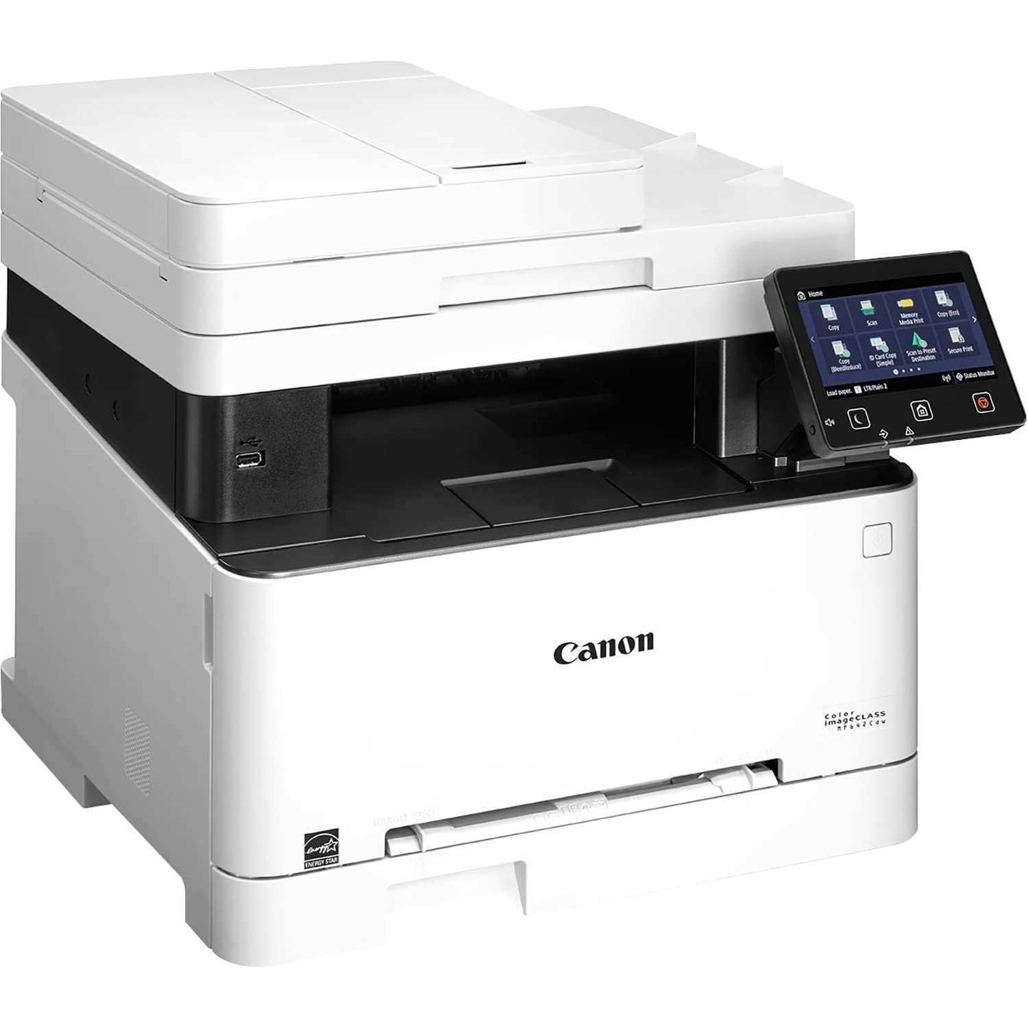 Canon imageCLASS MF642CdwA All-In-One Wireless Color Laser Printer, White- Print Scan Copy - 5" Touch Panel, 22 ppm, 600 x 600 dpi, 8.5" x 14", Auto 2-Sided Printing, 50-sheet ADF, BROAG Printer Cable