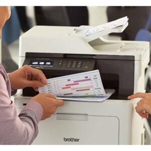 Brother Color MFC-L8610CDW All-in-One Wireless Laser Printer, White - Print Copy Scan Fax - 3.7" Touchscreen, 33 ppm, 600 x 2400 dpi, Auto 2-Sided Printing, 50-Sheet ADF, Ethernet, Tillsiy