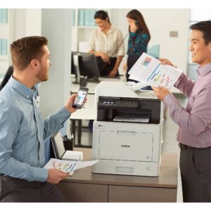 Brother Color MFC-L8610CDW All-in-One Wireless Laser Printer, White - Print Copy Scan Fax - 3.7" Touchscreen, 33 ppm, 600 x 2400 dpi, Auto 2-Sided Printing, 50-Sheet ADF, Ethernet, Tillsiy