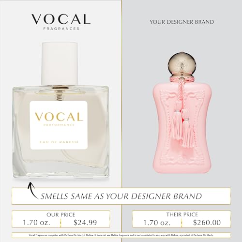 Vocal Performance W081 Inspired by Parfume De Marly Delina Eau de Parfum For Women Rose Woody Floral 1.7 Fl Oz Perfume Replica Version Fragrance Dupe Consentrated Long Lasting