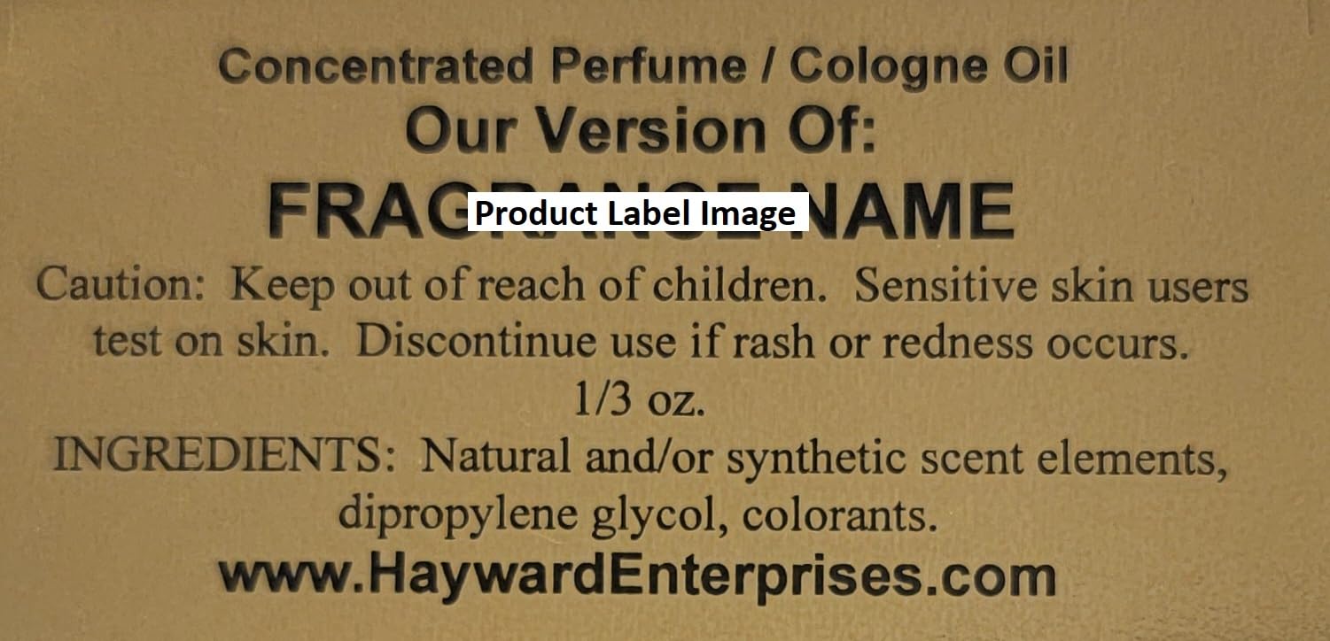 Hayward Enterprises Brand Perfume Oil Comparable to DELINA for women, Fragrance Rendition, Eau de Parfum, 1/3 oz. (10ml) Glass Roll on