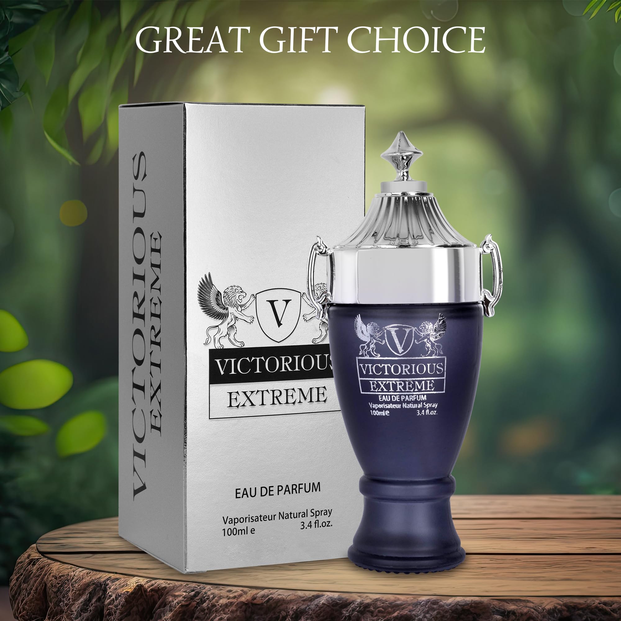 Victorious Extreme for Men Eau De Parfum - Formulated Using the Finest, Prime Ingredients - Fruity, Salty Fragrance - Black pepper & Fresh Orange Blossom - Packaged in a 100% Recycled Paper