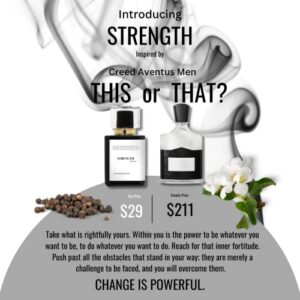 STRENGTH | Inspired by CREED AVENTUS (VINTAGE formula) | Pheromone Perfume Cologne for Men | Extrait De Parfum | Long Lasting Dupe Clone Essential Oil Fragrance | Perfume De Hombre