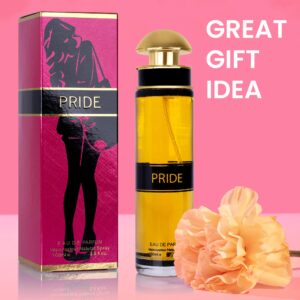 Pride for Women Eau De Parfum - Scents with Caramel, Warm Benzoin & Vanilla - Elegant Mix Ideal for Women Who Like Fragrances Sweet & Spicy - Precious For All Occasions - Elegant 100ml Bottle