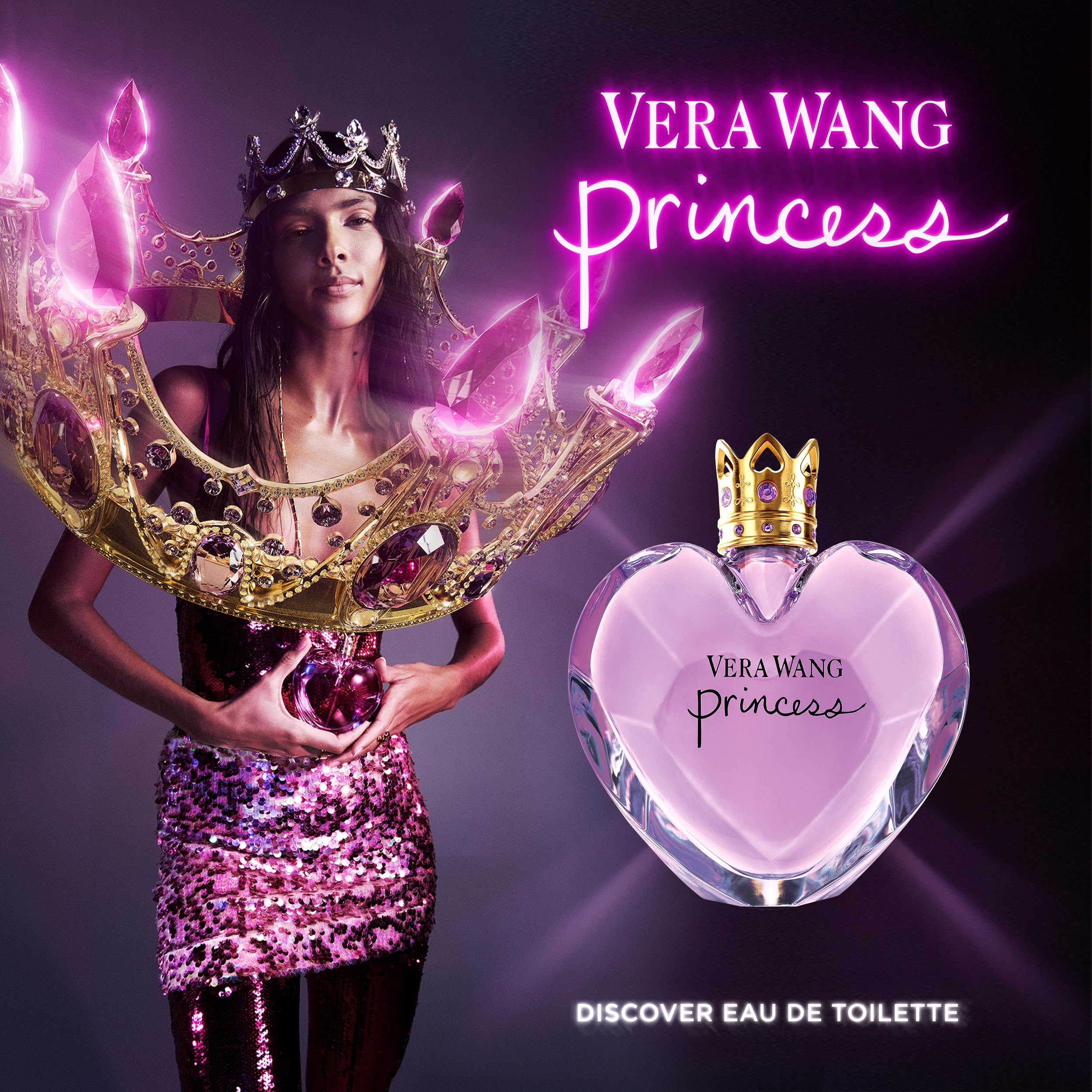 Vera Wang Princess Eau de Toilette for Women - Fruity Floral Scent - Sweet Notes of Vanilla, Water Lily, and Apricot - Feminine and Modern - 1.7 Fl Oz