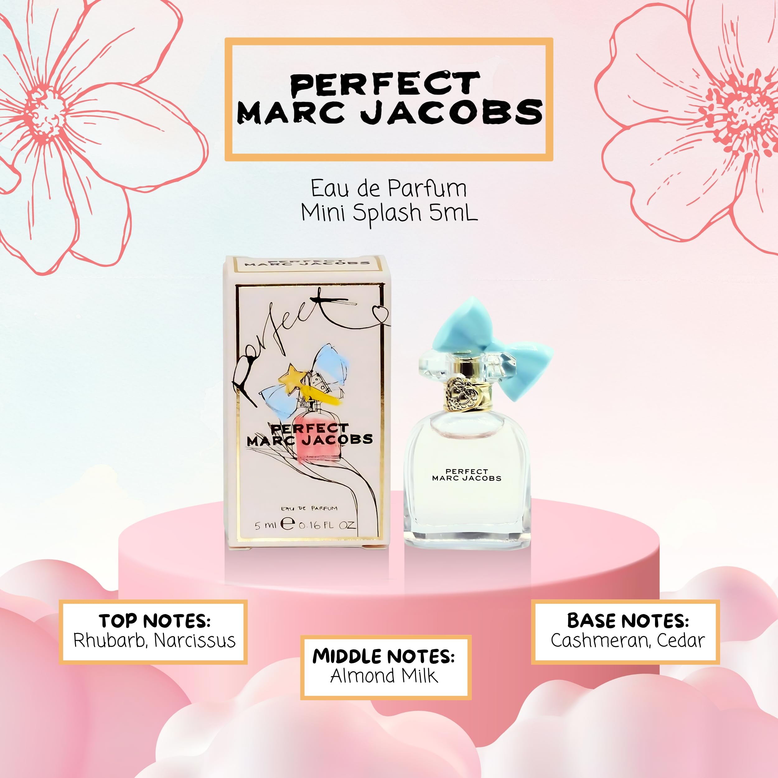 Marc Jacobs Perfect Eau de Parfum Mini Splash, 0.16 Ounce