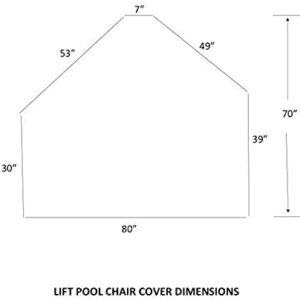 American Supply Lift Pool Chair Protective Cover Color Tan