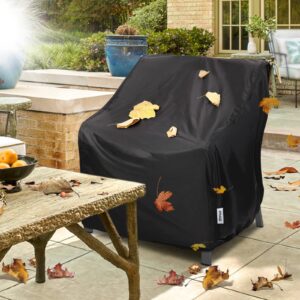 VARIETYFACE Outdoor Furniture Covers,Patio Chair Covers Waterproof, Lawn Furniture Covers Outdoor Fits up to 36W x 37D x 36H inches 2 Pack Black