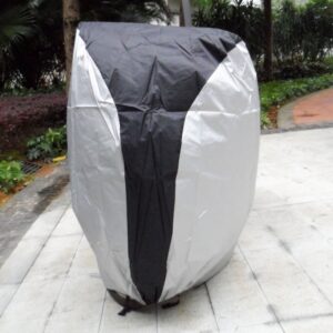 ATCG Bike Cover 190T Nylon Waterproof Bicycle Cover for Mountain Bike, Road Bike Outdoor Storage, L (Silver with Black Top)