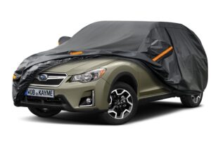 kayme 7 layers suv car cover custom fit subaru crosstrek (2017-2023) waterproof all weather for automobiles, full exterior covers sun rain protection uv protection （deliver about 3-10 days）