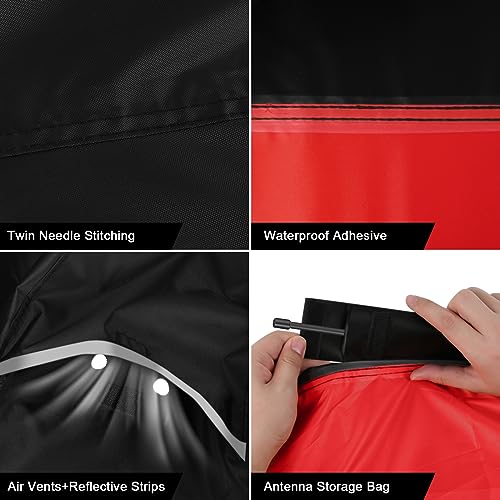 Waterproof Motorcycle Cover Replace for Harley Davidson Sport Models, 420D Oxford Cloth Nightster, Sportster Motorcycle Cover with Reflective Strips for Snow Rain Dust Hail Protection