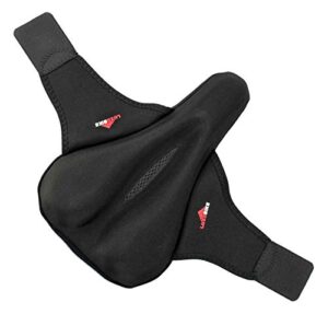 luxobike gel bike seat cover padded bicycle seat covers for men – comfort soft silicone bicycle seat pad for mountain road bike outdoor cycling – stationary cycle spin bike seat cushion pads spinning