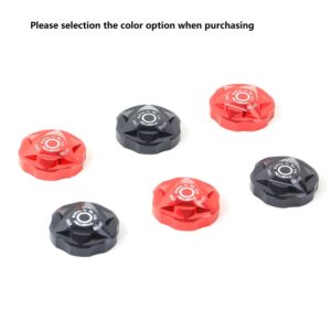 COONIUM Bike Air Valve Top Cap Cover for Suspension Fork, 2 Anodized Color Options (Black)