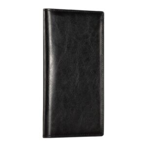 cobak premium leather checkbook cover - rfid blocking, classic design, slim & durable - perfect for personal & business checks