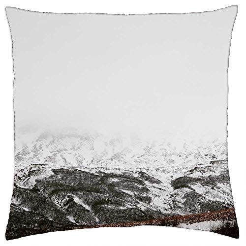 LESGAULEST Throw Pillow Cover (16x16 inch) - Nature Landscape Mountain Travel Adventure Trek