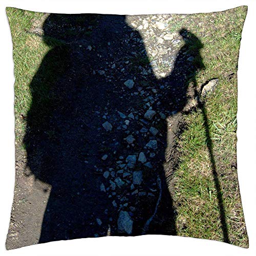 LESGAULEST Throw Pillow Cover (16x16 inch) - Shadow Trek Trekker Walker Traveler Adventure