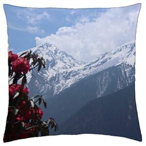 lesgaulest throw pillow cover (16x16 inch) - nepal trekking nepal trekking trek trekker snow
