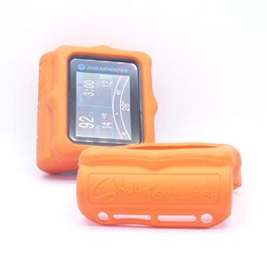 skull fish soft protection cover for shearwater research perdix/perdix 2 / perdix-ai dive computer (orange)