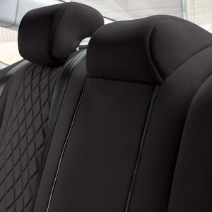 FH Group Custom Fit Seat Covers for 2023-2024 Honda Accord LX Sport Sport SE EX EX-L, Car Seat Covers Full Set, Black Neoprene Seat Covers, Waterproof Car Seat Cover, Honda Accessories