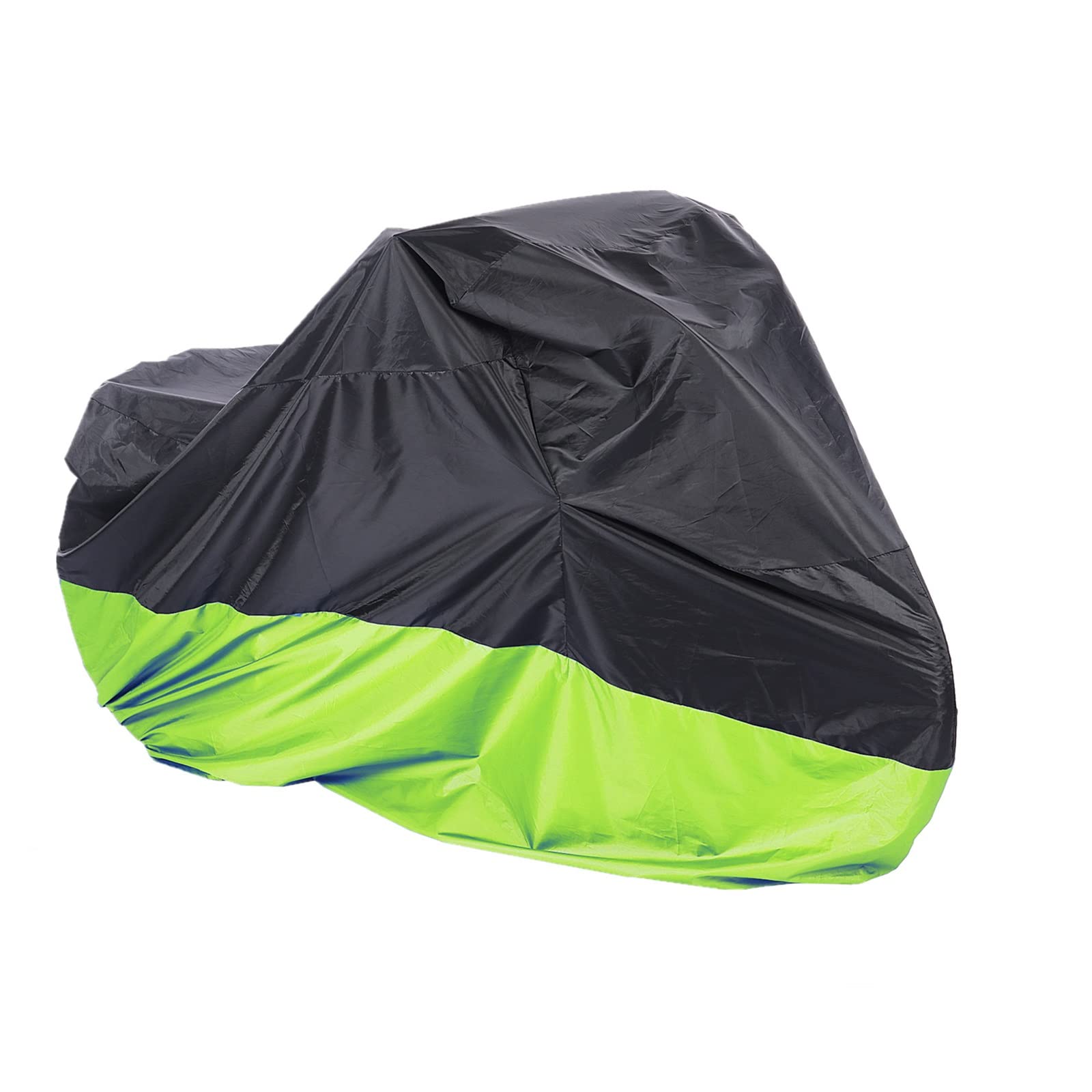 AkiiGer Adult Tricycle Cover Waterproof Outdoor, Bike Covers for 2 Bicycles, Sun Dust Wind Proof Bicycle Cover with Lock Hole, 90.6"L, Ripstop Material, Easy to Carry-Fluorescent Green