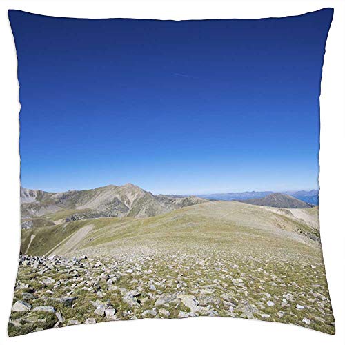 LESGAULEST Throw Pillow Cover (24x24 inch) - Nature Landscape Mountain Travel Adventure Trek 5