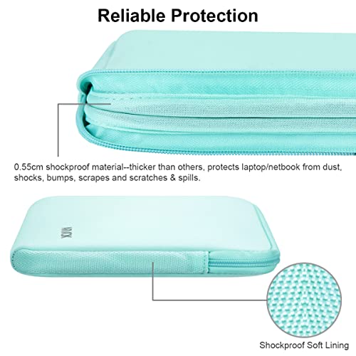 Arvok 17-17.3 Inch Laptop Sleeve Multi-Color Size Choices Case/Water-Resistant Neoprene Notebook Computer Pocket Tablet Briefcase Carrying Bag/Pouch Skin Cover for HP/Dell/Lenovo/Asus/Acer Light Green