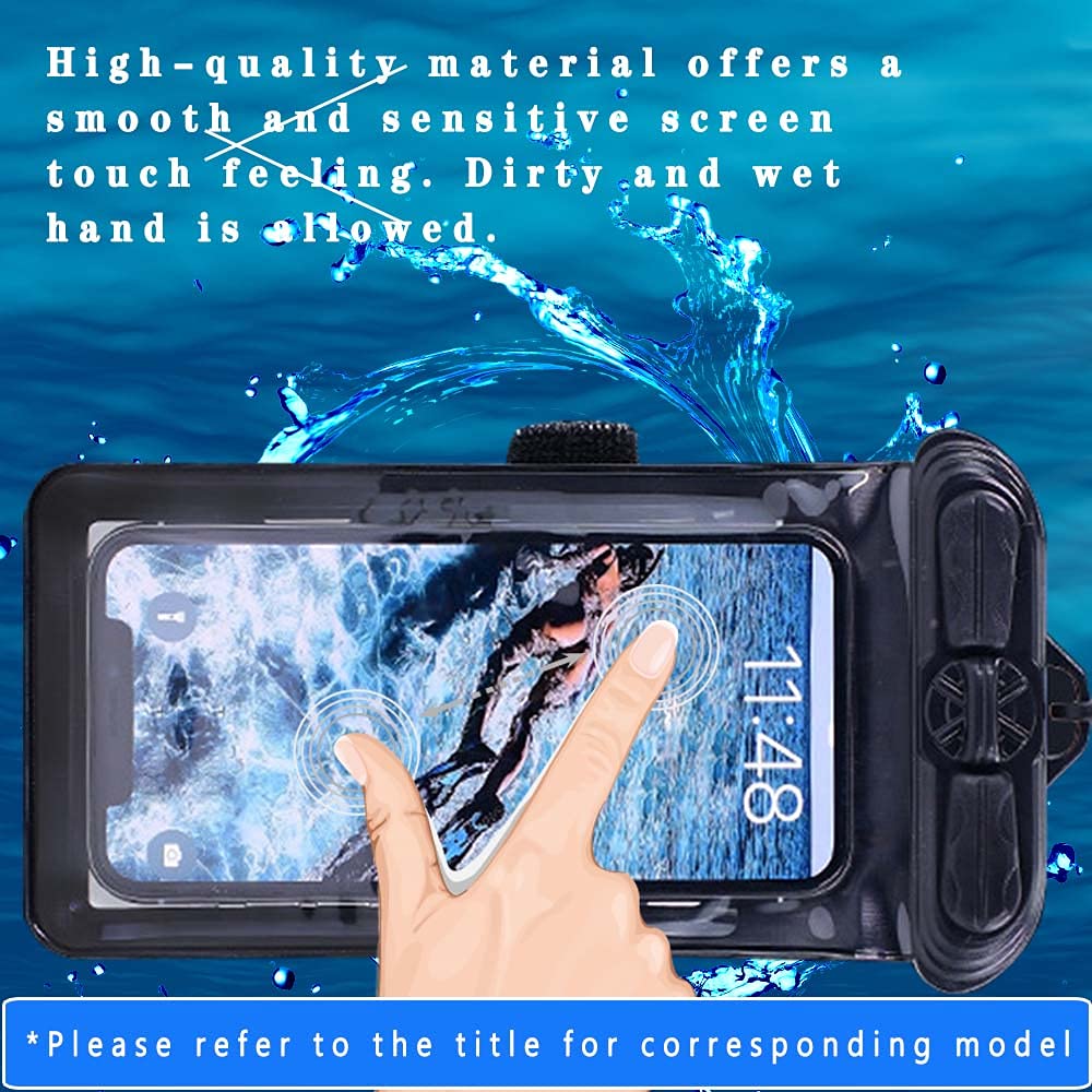 Puccy Case Cover, Compatible with Casio PRO Trek Smart WSD-F30 Black Waterproof Pouch Dry Bag (Not Screen Protector Film) New Version