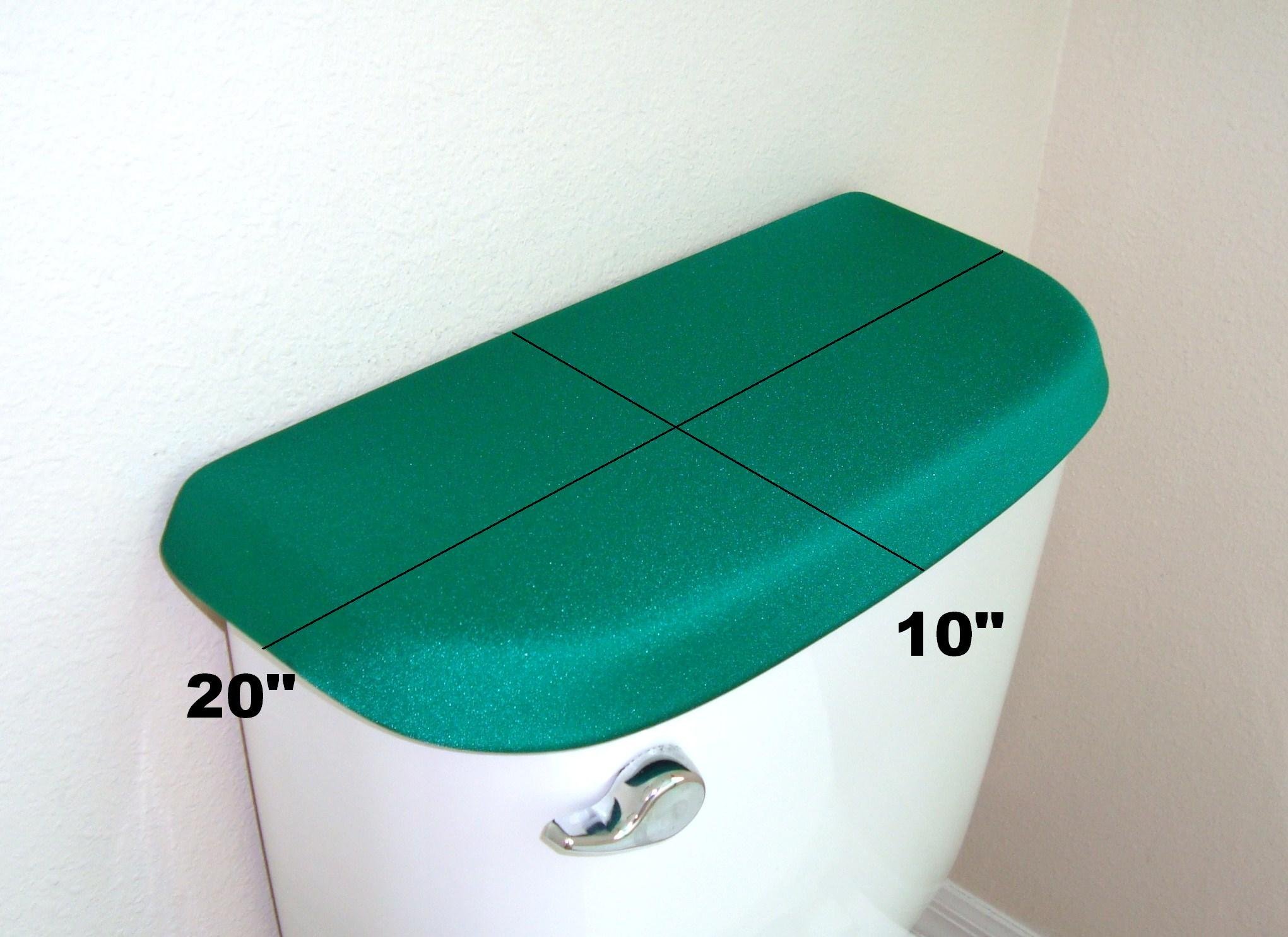 Spandex Fabric Cover for a lid Toilet Tank - Handmade in USA (Green)