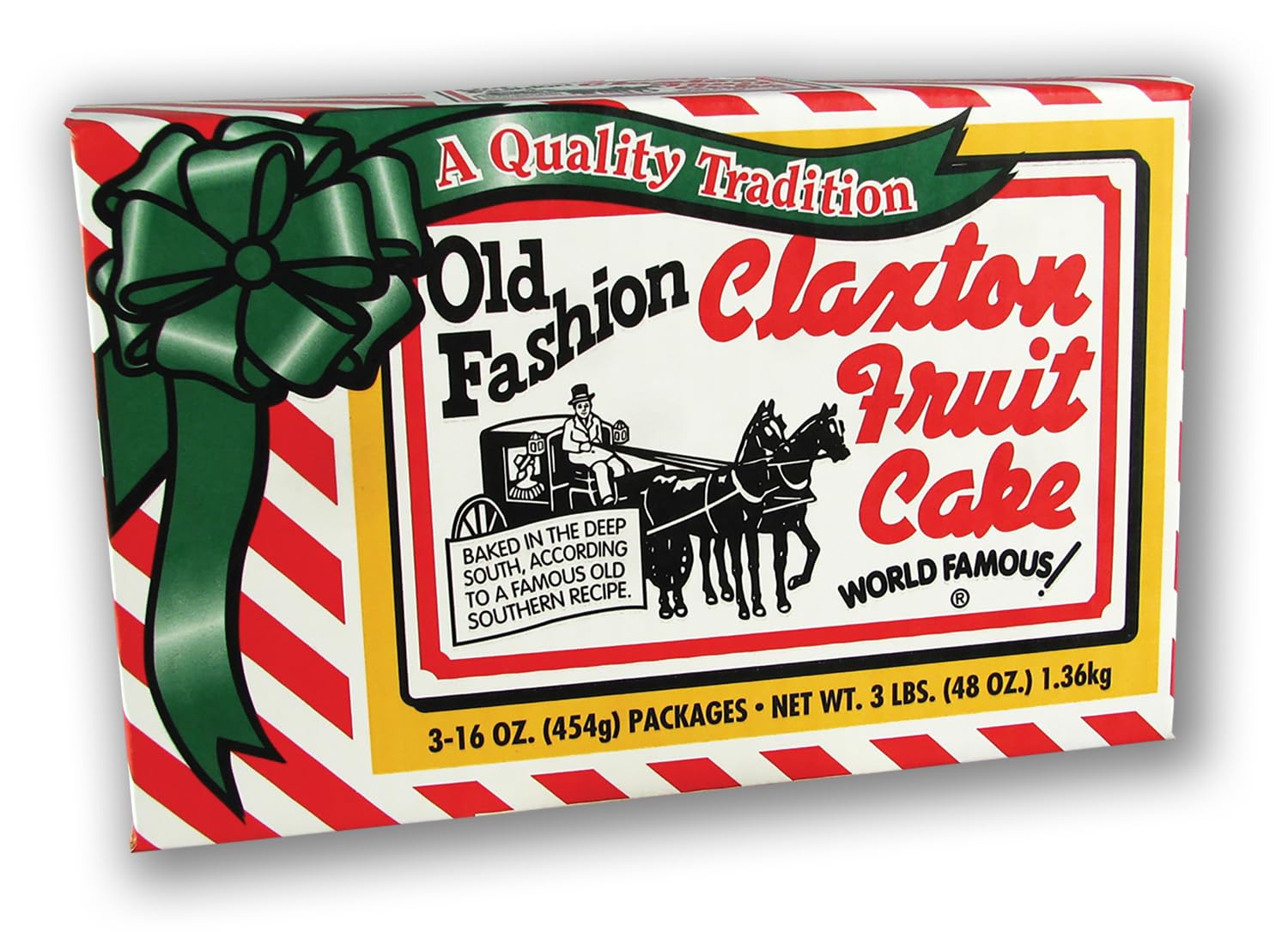 Old Fashion Claxton Fruit Cake - 3-1 Lb. Size - Regular Recipe