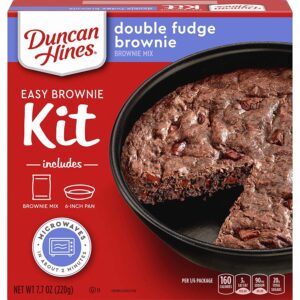 duncan hines easy brownie kit double fudge brownie mix, 7.7 oz