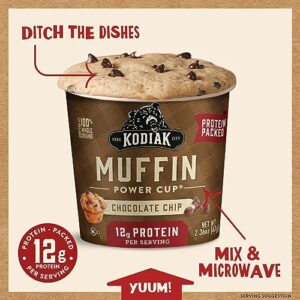 Kodiak Cakes Minute Muffins, Chocolate Chip, 2.36 Ounce (Pack of 12)