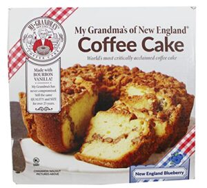 my grandma's new england blueberry coffee cake - moist and flavorful coffee cake - maple sweetened cake for special occasions - 1.75 pound (my grandma's blueberry coffee cake)