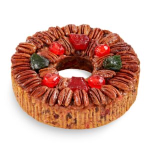 collin street bakery deluxe fruitcake - handcrafted fresh with pecans, pineapple, papaya, ripe cherries, raisins, & honey - giftable collector's tin - baked in texas since 1896-8" - 102a