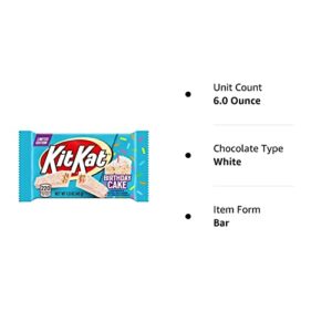 Birthday Cake Kit Kat Bar White Chocolate Limited Edition 4 Pack 1.5 Oz Bars