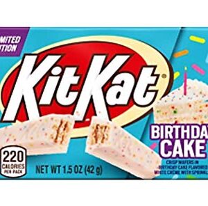 Birthday Cake Kit Kat Bar White Chocolate Limited Edition 4 Pack 1.5 Oz Bars