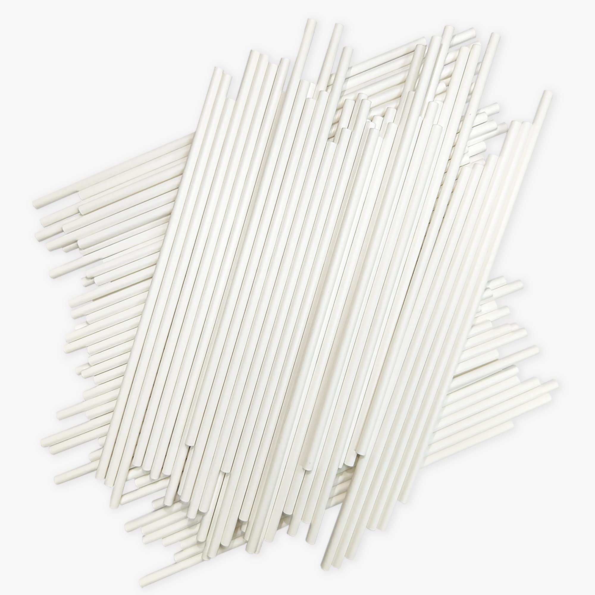 150 Count 4 INCH White Paper Lollipop Sticks,Cake Pop Sticks,Sucker Sticks for Cookies,Rainbow Candy,Chocolate,Cake Topper