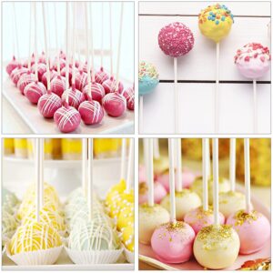 150 Count 4 INCH White Paper Lollipop Sticks,Cake Pop Sticks,Sucker Sticks for Cookies,Rainbow Candy,Chocolate,Cake Topper