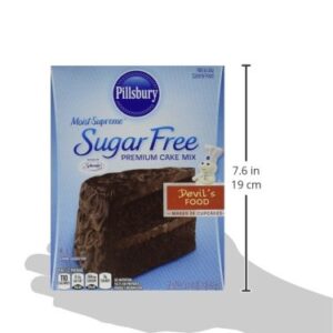 Pillsbury Sugar Free Cake Mix Value Bundle - 1 Box Sugar Free Devil's Food Cake & Classic Yellow Cake