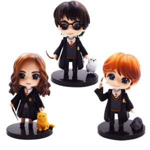 cake toppers figures bleasky 3 pcs magical wizard exquisite action birthday cake topper action figure cake decoration desktop decoration