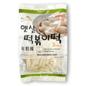 Apexy Korean Rice Cake Tteokbokkik Rice Cake, Chewy Tteok, Authentic Korean Street Food Snack, Perfect with Cheese and Ramen Noodles, No MSG, No Corn Syrup, Vegan and Gluten Free, Non-GMO 21.16 oz