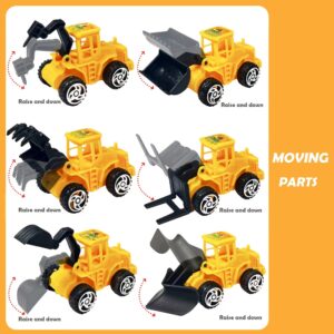 20-pieces mini construction vehicles Cake Decoration Set truck cake toppers construction birthday party supplies 6 PCS Construction Trucks Toys 5 Pieces Road Sign decorations