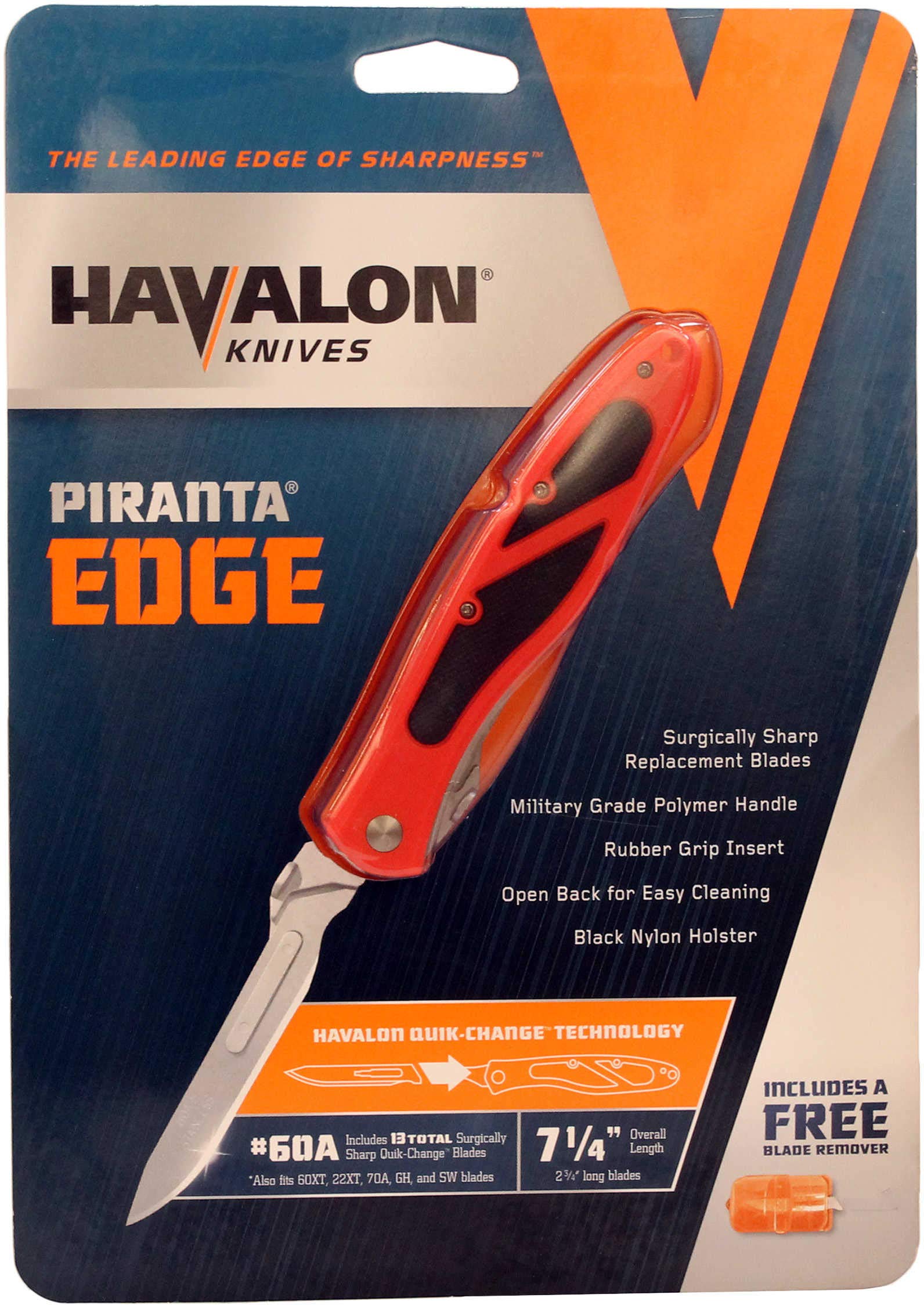 Havalon Piranta-Edge with Orange Handle with 12 Additional Crazy Sharp Blades (Piranta-Edge Orange/Dark Orange)