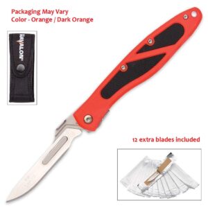 Havalon Piranta-Edge with Orange Handle with 12 Additional Crazy Sharp Blades (Piranta-Edge Orange/Dark Orange)