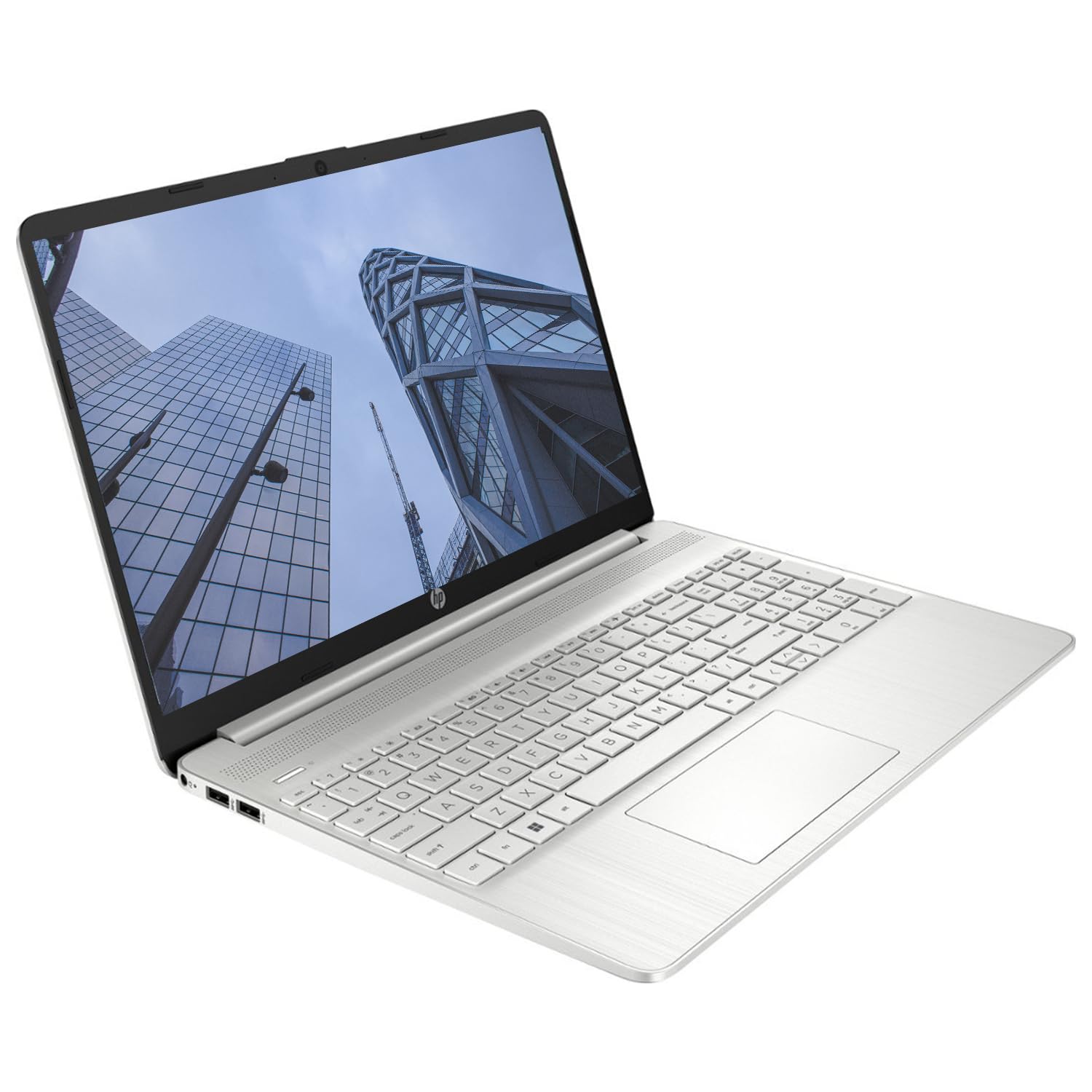 HP Essential 15 Laptop, 15.6" HD Screen, AMD Ryzen 3 5300U, 32GB RAM, 1TB SSD, Webcam, HDMI, Wi-Fi, Windows 11 Home, Silver